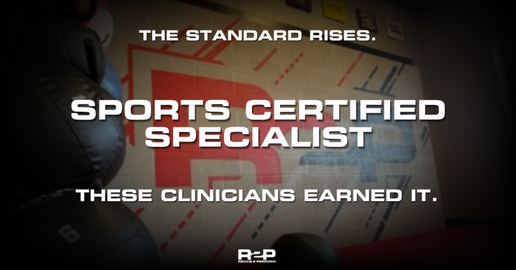 DPT SCS Sports Certified Specialist physical therapist Rehab 2 Perform